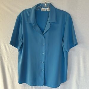 Liz Baker blouse size 8.  Blue